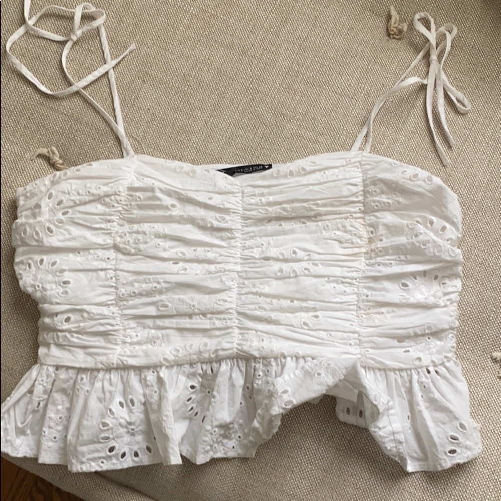 Zara eyelet top